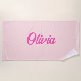 カスタムネーム レトロ ファン パーソナライズド ビーチタオル