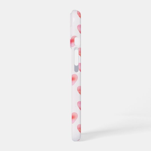 カスタムネーム ロマンティックピンク ラブデザイン - iPhone 16ケース (左側面)