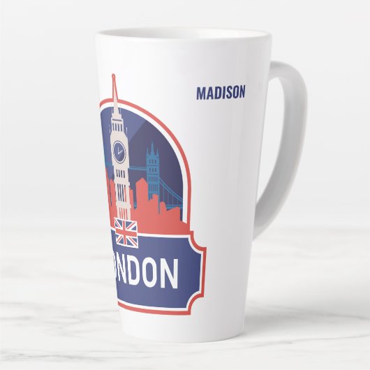 カスタムネーム ロンドン カフェラテマグ (右アングル)