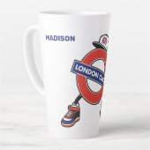 カスタムネーム ロンドン・コーリング カフェラテマグ (左アングル)