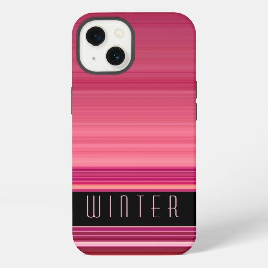 カスタムネーム ローズゴールド iPhoneケース (裏面)