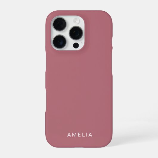 カスタムネーム ローズゴールド iPhoneケース iPhone 16 Proケース (裏面)