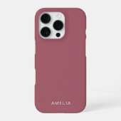 カスタムネーム ローズゴールド iPhoneケース iPhone 16 Proケース (裏面)