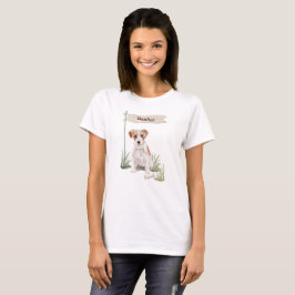 カスタムネーム ワイヤーヘアード ジャックラッセル ペット 犬 Tシャツ