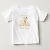 カスタムネーム ワイルドワン 1歳の誕生日 ベビーTシャツ (正面)