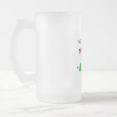 カスタムネーム 楽しい 思考 ドリンク クリスマスツリー フロストグラスビールジョッキ (左)