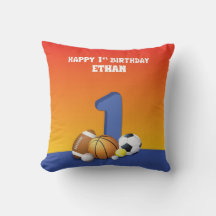 カスタムネーム 男の子 1歳の誕生日 スポーツボール投げピ