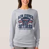 カスタムネーム 空軍退役 女性用 Tシャツ (正面)
