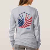カスタムネーム 空軍退役 女性用 Tシャツ (裏面)