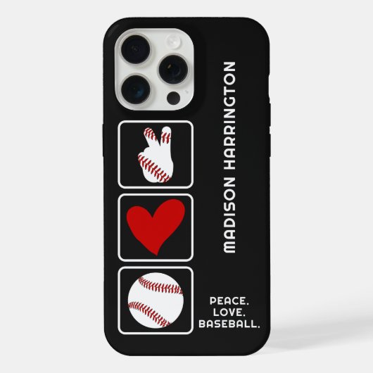 カスタムネーム 野球 iPhoneケース (裏面)