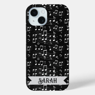 カスタムネーム 音符 iPhone 15ケース