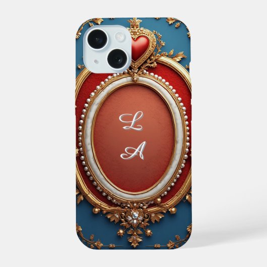 カスタムネーム 高級 女性らしさ 装飾 美意識  iPhone 15ケース (裏面)