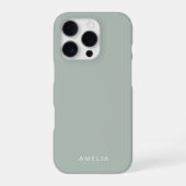 カスタムネーム Ash Color iPhoneケース iPhone 16 Proケース (裏面)