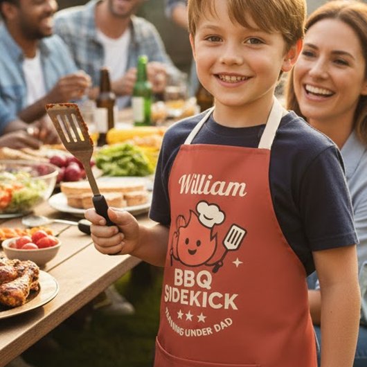 カスタムネーム BBQサイドキック キッズエプロン エプロン