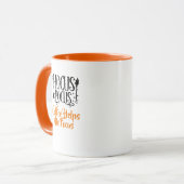 カスタムネーム『Hocus Pocus Coffee Helps me Focus』 マグカップ (正面左)