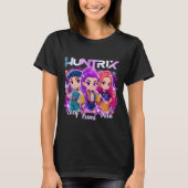 カスタムネーム K-POP アニメ ガールズ スクワッド Tシャツ (正面)