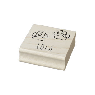カスタムネーム Lola 肉球アウトライン スタンプ