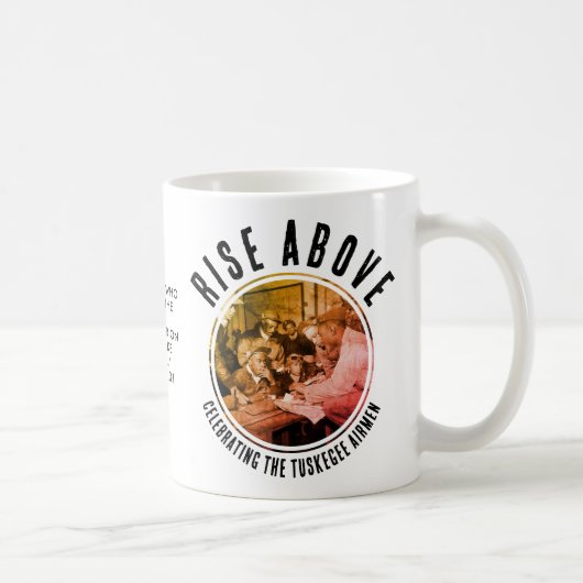 カスタムネーム RISE ABOVE WW2 タスキギー・エアメン コーヒーマグカップ (右)