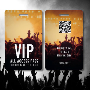 カスタムネーム VIP オールアクセスパス コンサート バッジ