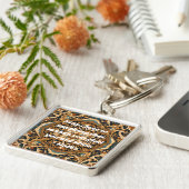 カスタムノウルーズペルシャ新年ギフトカータムアート キーホルダー (側面)