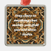 カスタムノウルーズペルシャ新年ギフトカータムアート メタルオーナメント (正面)