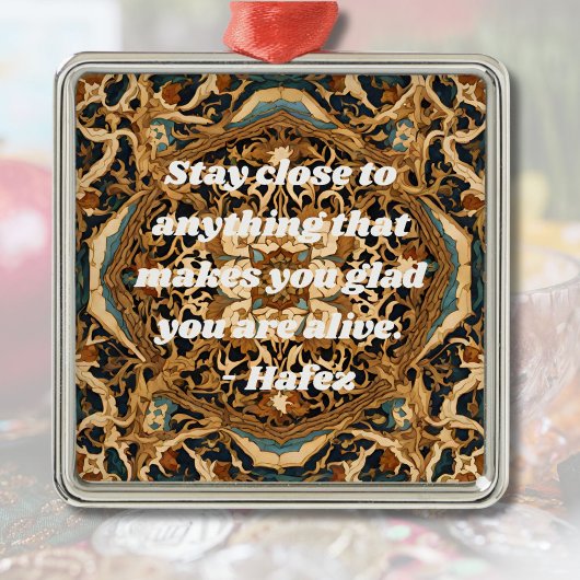 カスタムノウルーズペルシャ新年ギフトカータムアート メタルオーナメント