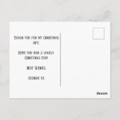 カスタムノルディック格言ホリデークリスマスサンキューユー ポストカード (裏面)