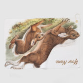 カスタムノーザンハレラビットバニーキャンピングギフト ゴルフタオル (横)