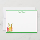 カスタムノートカードグラジオラス ノートカード (正面)