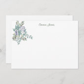 カスタムノートカード – 植物性フローラ ノートカード (正面/裏面)