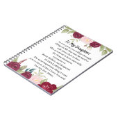 カスタムノート |娘への手紙 ノートブック (左側)