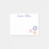 カスタムハイビスカスの花のロゴが付いたPost-it®ノート ポストイット (正面)