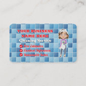 カスタムハウスクリーニングサービス清掃係メイドマンガ 名刺 (裏面)