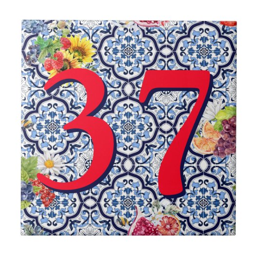 カスタムハウスナンバフローラシシリアンフルーツ タイル (正面)