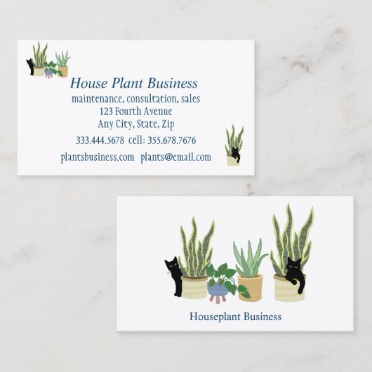 カスタムハウスプラントビジネス 名刺 (正面/裏面)