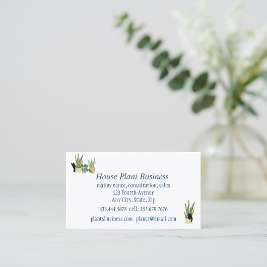 カスタムハウスプラントビジネス 名刺 (スタンド正面)