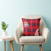 カスタムハグ&キス格言バッファロープレイドバレンタイン クッション (椅子)
