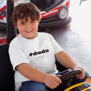 カスタムハシュタグドゥデネームキッズユースホワイト Tシャツ