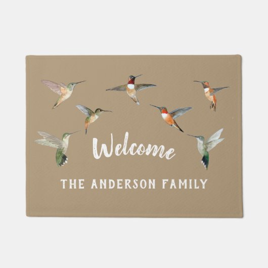 カスタムハチドリドアマット ドアマット (正面)