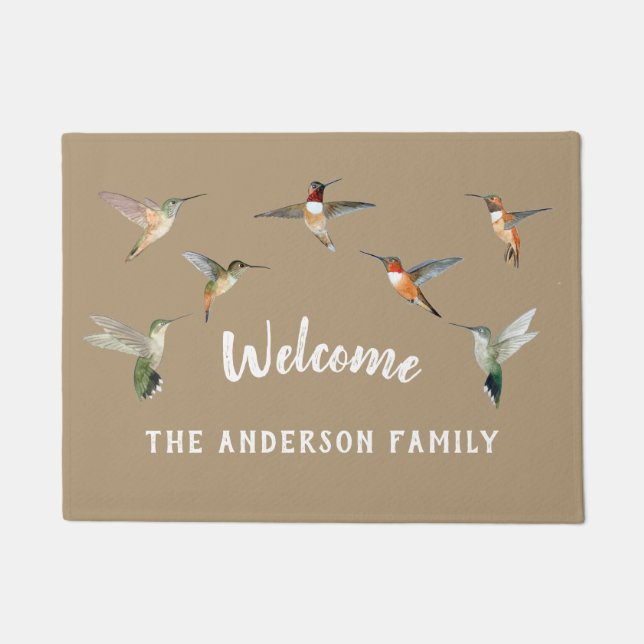 カスタムハチドリドアマット ドアマット (正面)