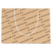 カスタムハッシュタグビジネス ラージペーパーバッグ (正面)