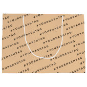 カスタムハッシュタグビジネス ラージペーパーバッグ (裏面)