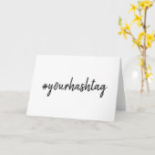 カスタムハッシュタグ |ミニマモダンリストスタイリッシュシンプル カード (黄色い花)