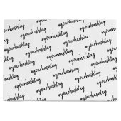 カスタムハッシュタグ |ミニマモダンリストスタイリッシュ ラージペーパーバッグ (正面)