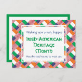 カスタムハッピーアイリッシュアメリカ伝統月 シーズンポストカード (正面/裏面)