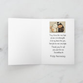 カスタムハッピーアニバーサリーかわいい猫 カード (内部)