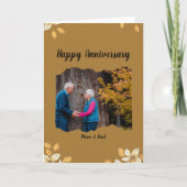 カスタムハッピーアニバーサリー折りグリーティングカード カード (正面)