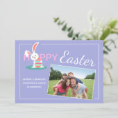 カスタムハッピーイースターバニーイースター シーズンカード (スタンド正面)