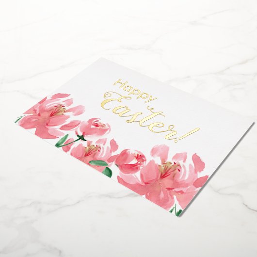 カスタムハッピーイースターフローラプー実在ニー金ゴールド 箔シーズンカード (回転した状態)