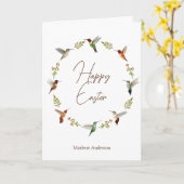 カスタムハッピーイースター カード (黄色い花)